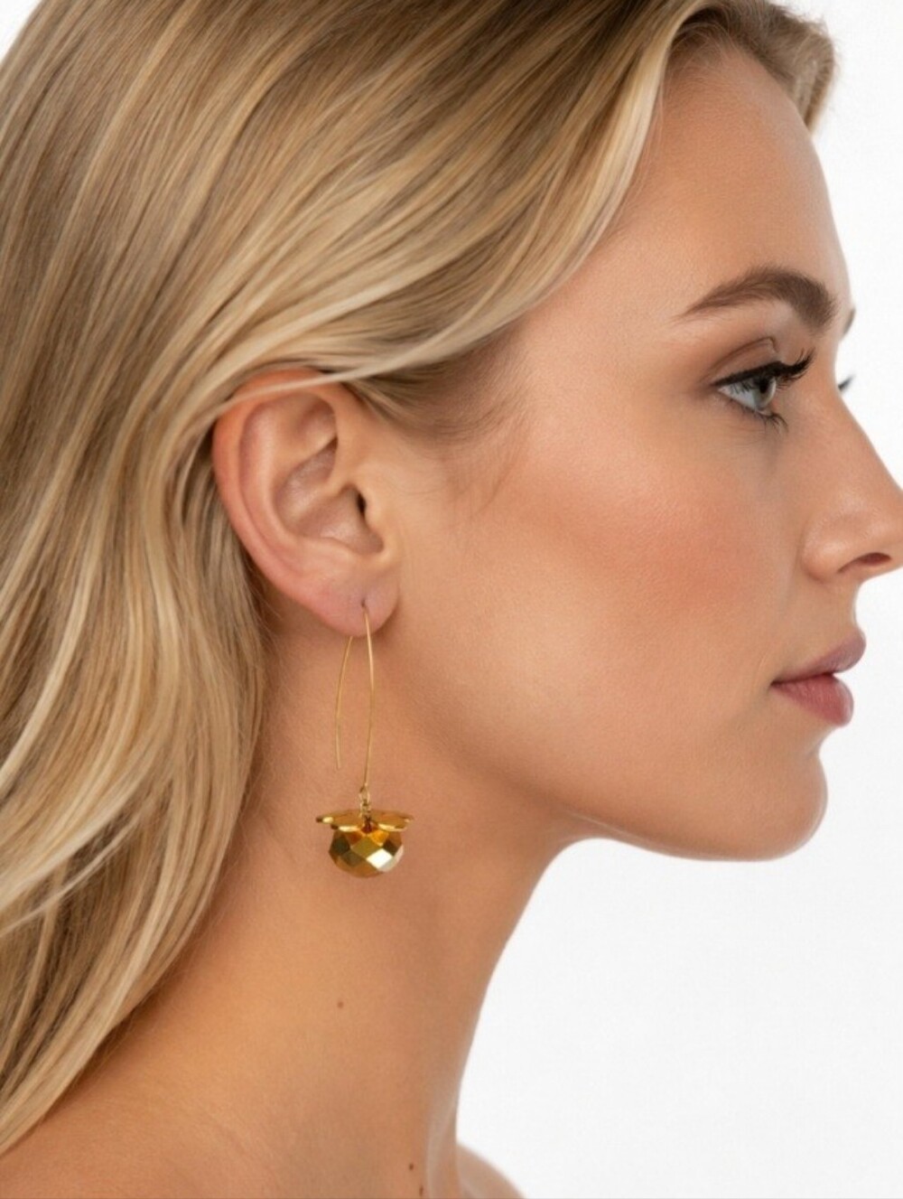 Hypoallergenic Earrings 14K Gold Plated Hooks Swarovski European Crystas